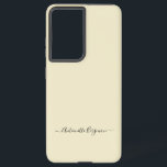Ivory Eenvoudig Minimalistisch Script Aangepaste n Samsung Galaxy Hoesje<br><div class="desc">Een eenvoudig stijlvol typografisch ontwerp met aangepaste namen in een casual script lettertype in opvallend zwart op klassiek off white ecru. Het perfecte item voor de minimalist. Een modern geschenk of accessoire op maat voor elke gelegenheid. Debra Valencia, een visionaire oppervlakteontwerper, productontwerper en ondernemer met een passie voor wereldreizen, ambachtelijke...</div>
