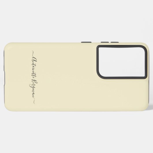 Ivory Eenvoudig Minimalistisch Script Aangepaste n Samsung Galaxy Hoesje (Linkerkant)