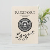Ivory Egypt Passport Wedding Kaart (Staand voorkant)
