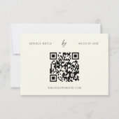 Ivory Elegant Classy RSVP Online Wedding RSVP Kaar Kaartje (Voorkant)