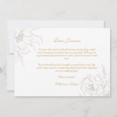 Ivory Elegant Floral Will You Be My Bridesmaid Kaart (Achterkant)