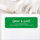Ivory Elegant Sketted Peace & Love Holiday Etiket (Insitu)