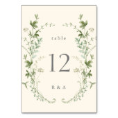 Ivory Elegant Waterverf Wildflower Weddenschap Kaart (Achterkant)