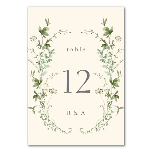 Ivory Elegant Waterverf Wildflower Weddenschap Kaart (Achterkant)