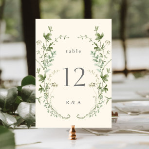 Ivory Elegant Waterverf Wildflower Weddenschap Kaart