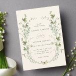 Ivory Elegant Waterverf Wildflower Weddenschap Kaart<br><div class="desc">Deze mooie huwelijksuitnodiging is voorzien van prachtig handgeschilderde waterverf wilde bloemen gerangschikt in een krans en geaccentueerd met een vlinder, waardoor het ideaal is voor bruiloften in het voorjaar, de zomer of de herfst. Voor meer geavanceerde aanpassing van dit ontwerp, klikt u op de BUTTON DESIGN TOOL hierboven! Overeenkomende objecten...</div>