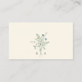 Ivory Elegant Waterverf Wildflower Weddenschap RSV Informatiekaartje (Achterkant)