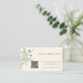 Ivory Elegant Waterverf Wildflower Weddenschap RSV Informatiekaartje (Staand voorkant)