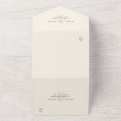 Ivory Elegant Waterverf Wildflower Wedding All In One Uitnodiging (Buitenkant)