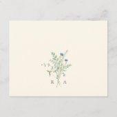 Ivory Elegant Wildflower Wedding Details Informatiekaartje (Achterkant)