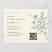 Ivory Elegant Wildflower Wedding Details Informatiekaartje (Voorkant)