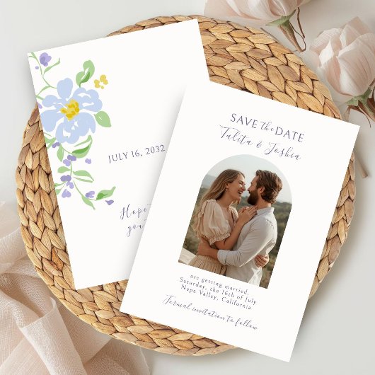 Ivory | Elegante bloemboog met script huwelijks-