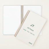 Ivory emerald green modern minimalst luxury notitieboek (Binnen)