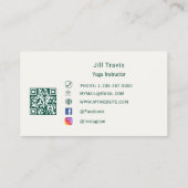 Ivory emerald green modern minimalst visitekaartje (Achterkant)