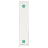 Ivory emerald green salon business logo korte tafelloper (Voorkant)