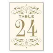  Ivory en Antiek Gold Vourish Wedding Kaart (Voorkant)