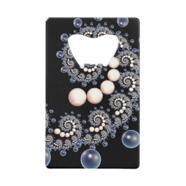 Ivory en Blue Pearl Spiral Bottle Open Creditkaart Flessenopener