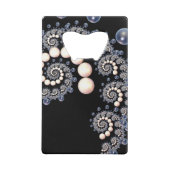 Ivory en Blue Pearl Spiral Bottle Open Creditkaart Flessenopener (Achterkant)