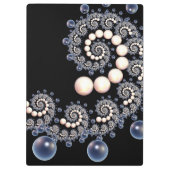 Ivory- en Blue Pearl Spiral-klembord Klembord (Achterkant)