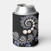 Ivory en Blue Pearl Spiral Koelbox Blikjeskoeler (Blikje Voorkant)