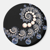 Ivory en Blue Pearl Spiral Magnet (Voorkant)