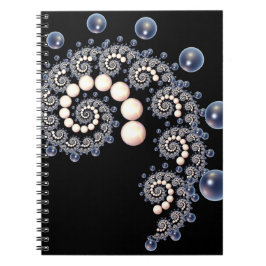 Ivory en Blue Pearl Spiral Notitieboek