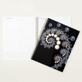 Ivory en Blue Pearl Spiral Planner (Display)