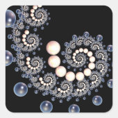 Ivory en Blue Pearl Spiral Sticker (Voorkant)