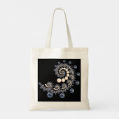Ivory en Blue Pearl Spiral Tote Bag (Achterkant)