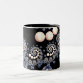 Ivory en Blue Pearl Spiral Two Tone Mok (Center)