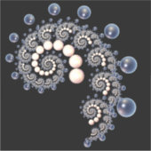 Ivory en Blue Pearl Spiral Vinyl Sticker (Voorkant)