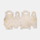 Ivory en Gold Grunge Distress Damask Bedankdoosjes (Uitgevouwen)