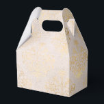 Ivory en Gold Grunge Distress Damask Bedankdoosjes<br><div class="desc">Het schitteren van ivoor en goudnood  damesgunstdoos.</div>