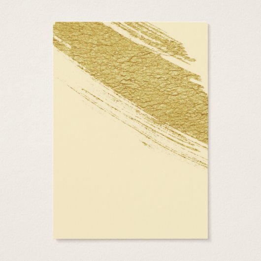 Ivory- en goudpenseel die weergavekaarten afgeeft visitekaartje (Achterkant)