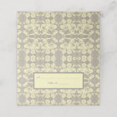 Ivory en Gray Floral Plaatskaartje (Buitenkant ongevouwen)