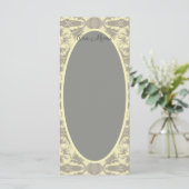 Ivory en Gray Floral Wedding Menus Menu (Staand voorkant)