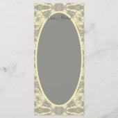 Ivory en Gray Floral Wedding Menus Menu (Voorkant)