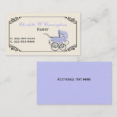 Ivory en Lavender Nanny Custom Visitekaartje (Voorkant / Achterkant)