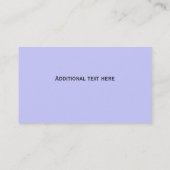 Ivory en Lavender Nanny Custom Visitekaartje (Achterkant)