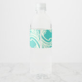 Ivory en Mint Lace Waterfles Etiket (Achterkant)