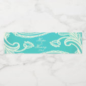 Ivory en Mint Lace Waterfles Etiket (Enkel label)