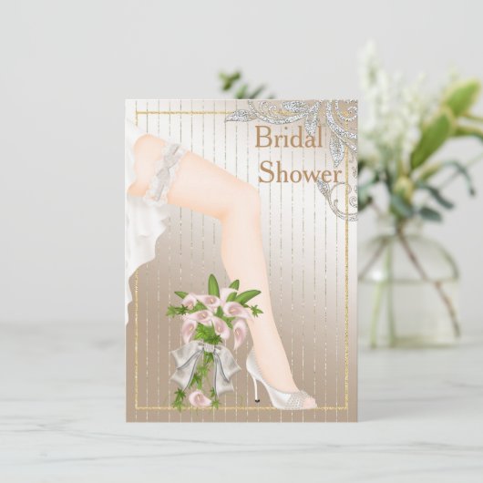 Ivory en Satin-Afrikaans-Amerikaanse Vrijgezellenf Kaart (Staand voorkant)