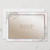 Ivory en Satin RSVP Kaart (Voorkant)