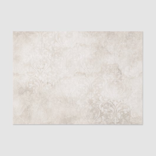Ivory en White  Damask Tissuepapier (Voorkant)