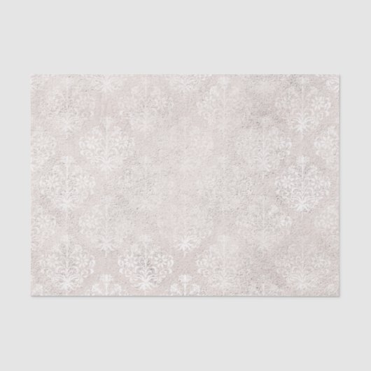 Ivory en White  Damask Tissuepapier (Voorkant)