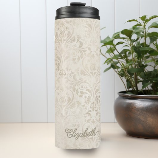 Ivory en White  Damask Tissuepapier
