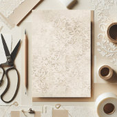 Ivory en White  Damask Tissuepapier