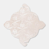 Ivory en White Grunge Distress Damask Bedankdoosjes (Uitgevouwen)