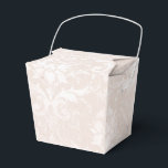 Ivory en White Grunge Distress Damask Bedankdoosjes<br><div class="desc">Het schitteren van ivoor en witte,  noodlijdende  vogel.</div>