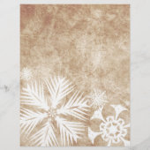 Ivory- en witte kerstsnowflakes flyer (Voorkant)